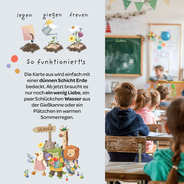 Carte de félicitations pour la rentrée - Bus