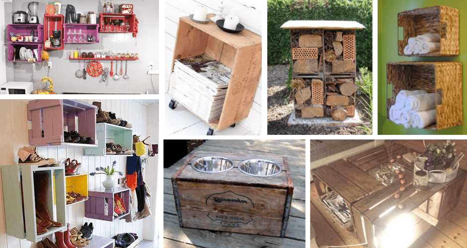 Recyclage de vieilles caisses de fruits