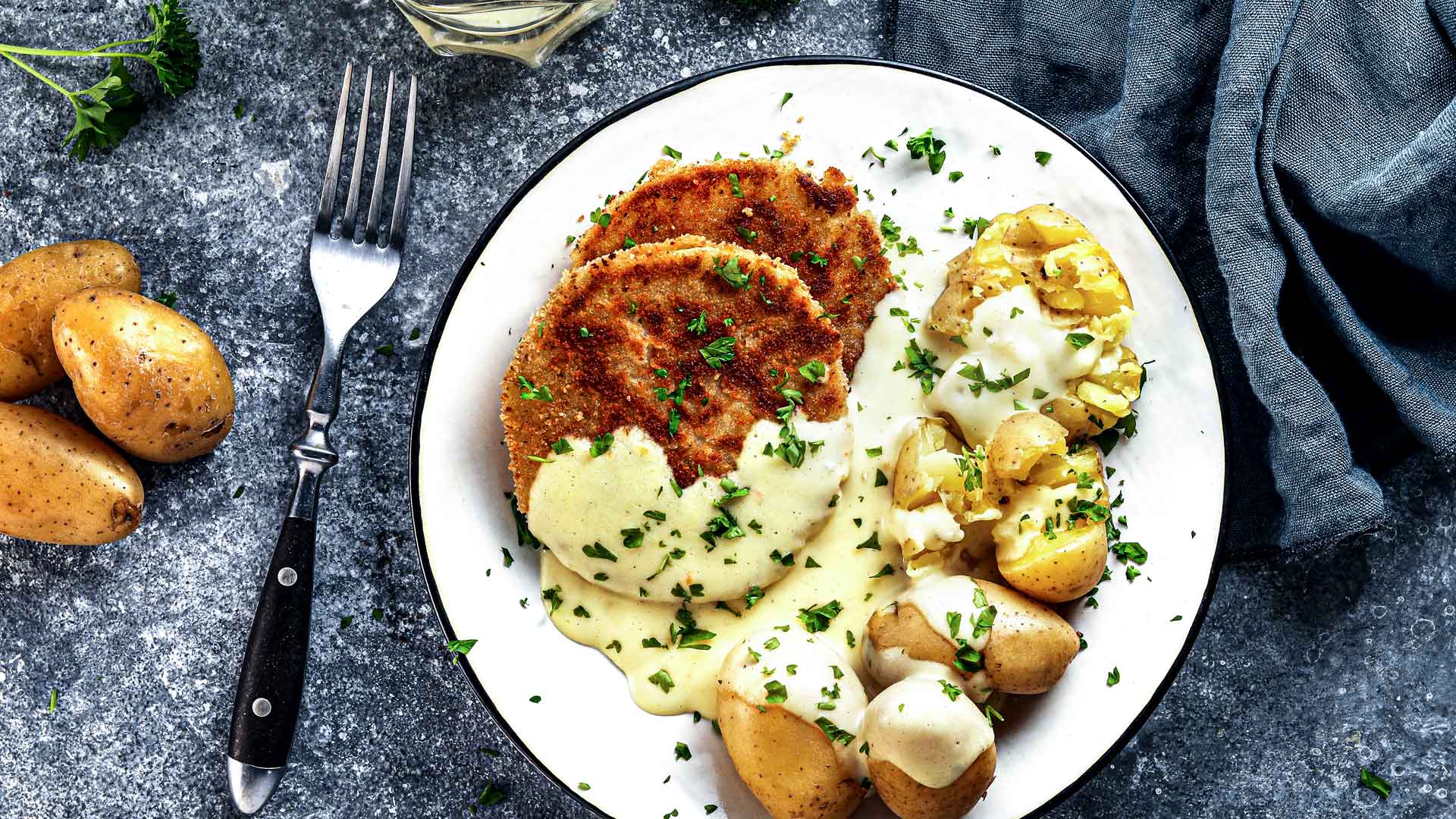 Veganes Kohlrabi-Schnitzel