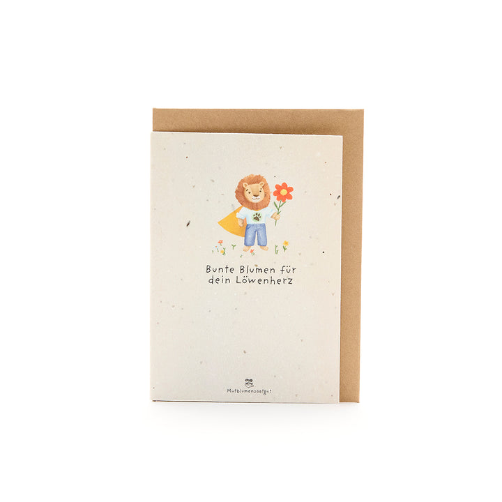 Carte de vœux pour la rentrée et début d'école - Lion