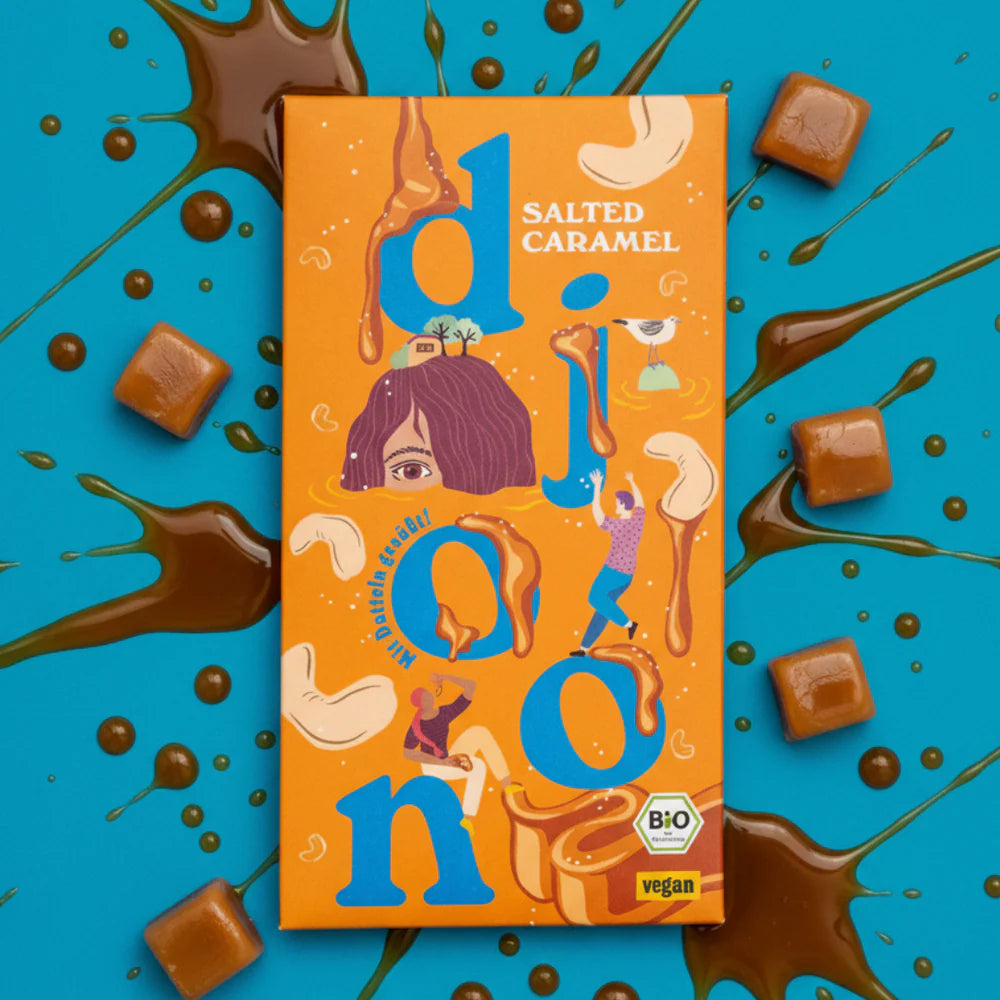 Chocolat aux dattes : Caramel salé (Bio)