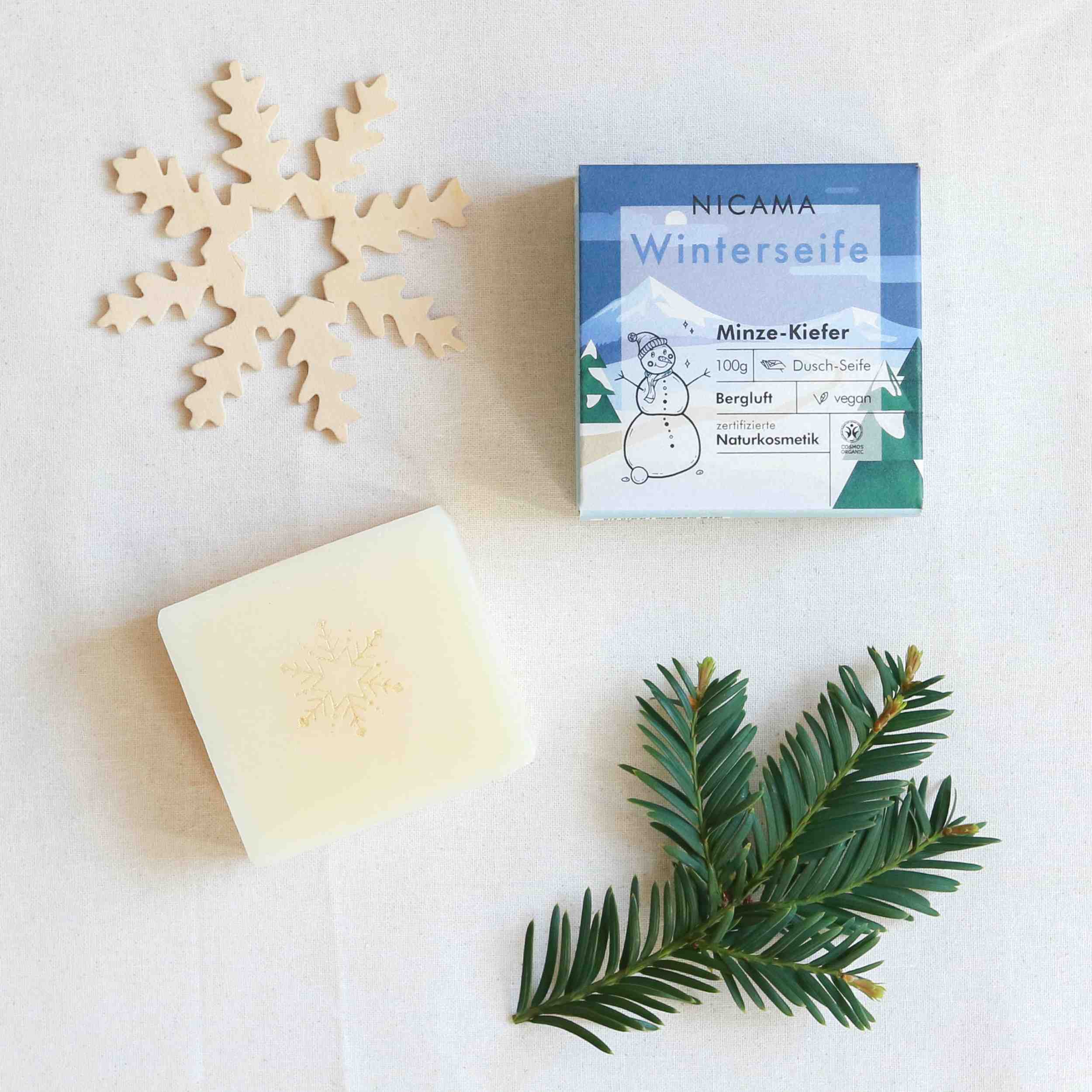 Savon d'hiver menthe/pin