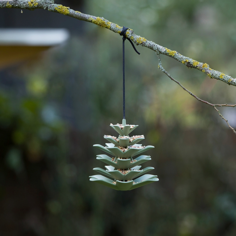 Distributeur de nourriture pour oiseaux cône