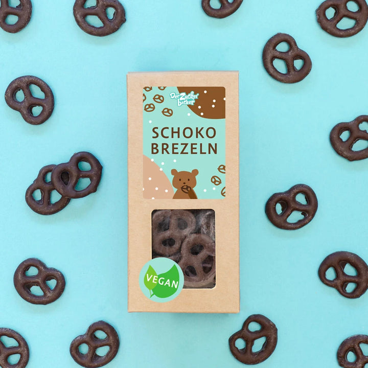 Bretzels au chocolat vegan et sel