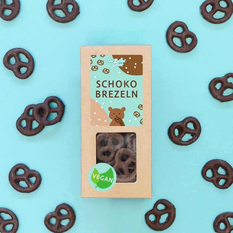 Bretzels au chocolat vegan et sel