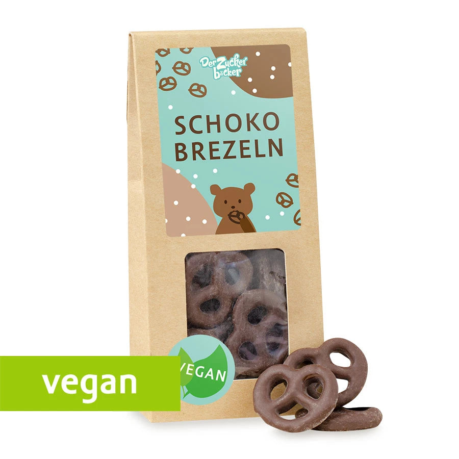 Bretzels au chocolat vegan et sel