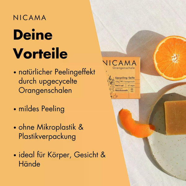 Savon peeling upcyclé à l'écorce d'orange