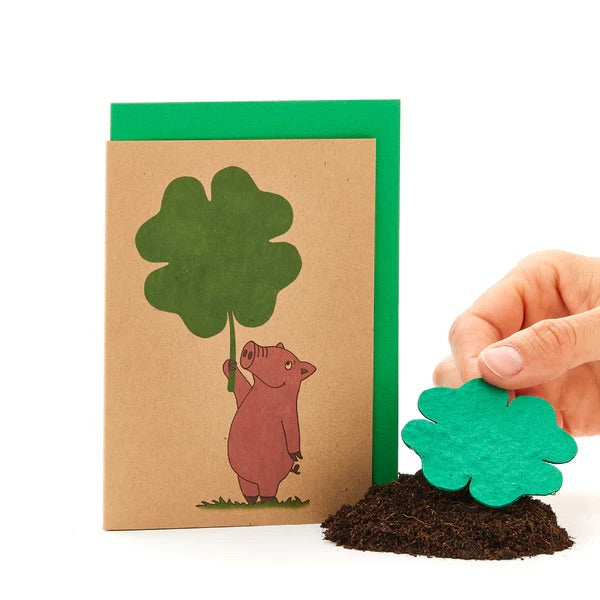 Carte pliée avec forme personnalisée en papier à graines / papier semence