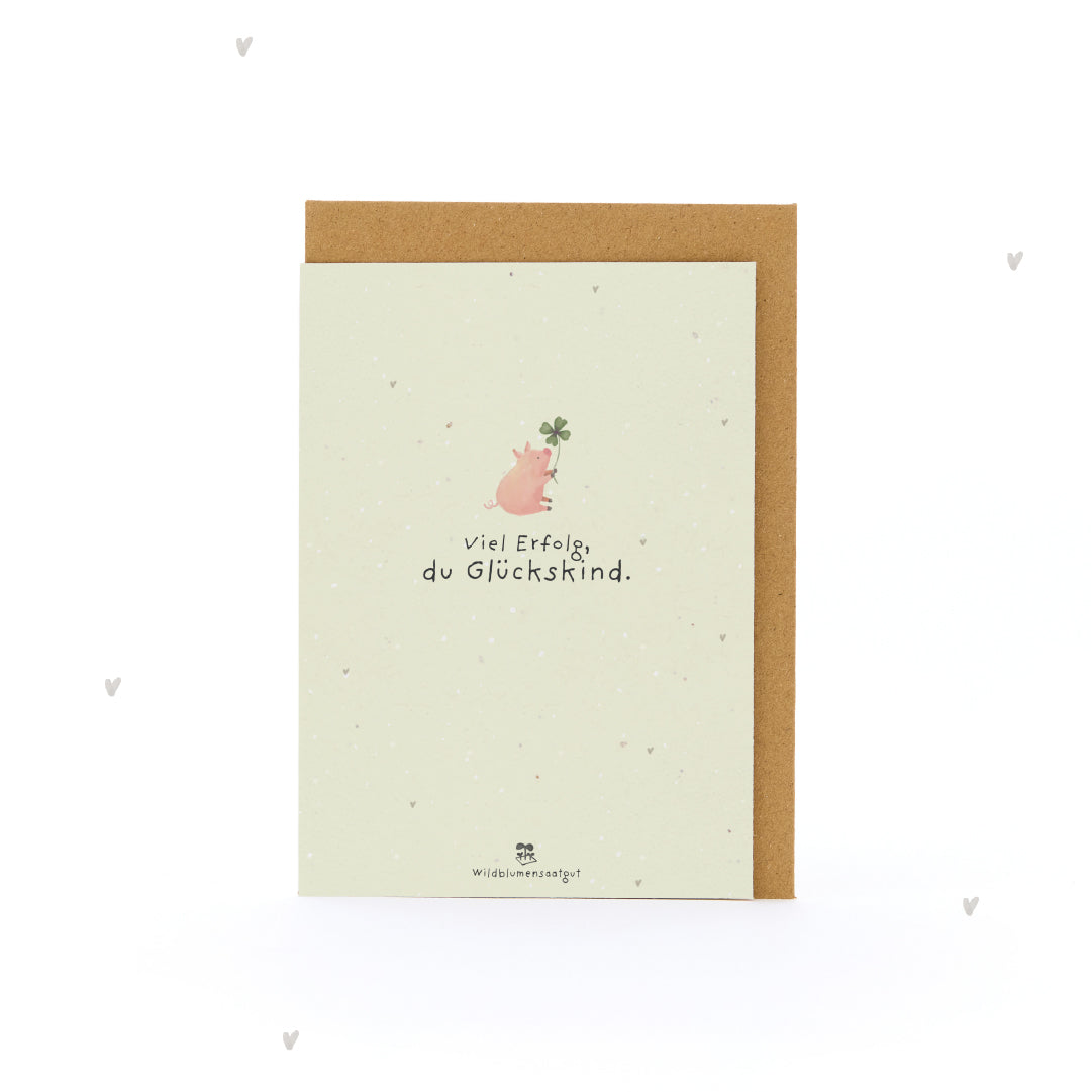 Carte de vœux - Bonne chance, enfant chanceux !