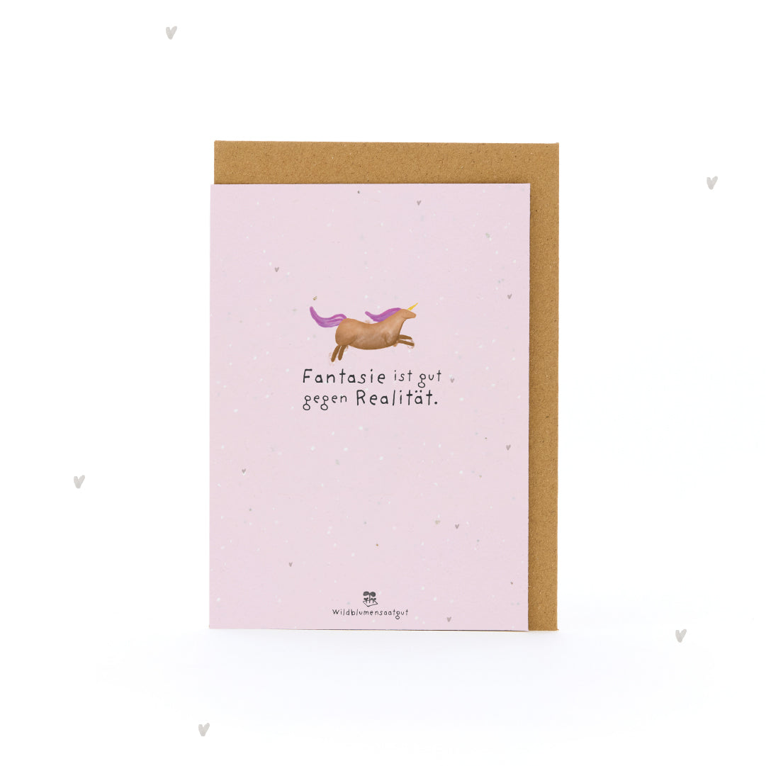 Carte de vœux - L'imagination est bonne contre la réalité