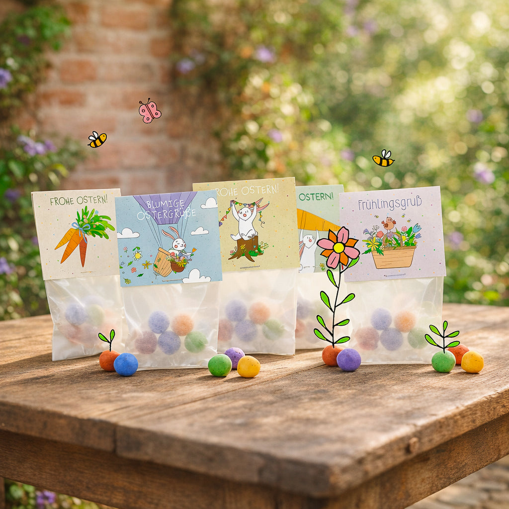 Billes de fleurs 10x5 en sachet – Motif Pâques