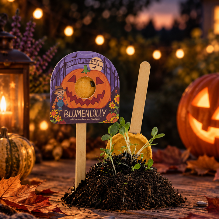 Halloween - sucette fleur - tournesol