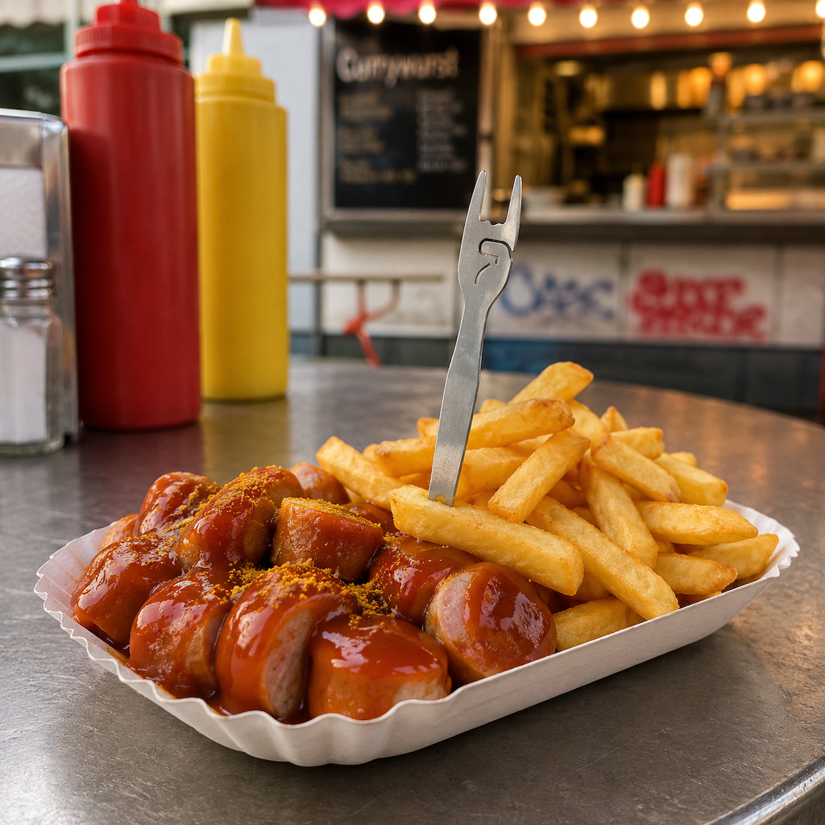 Fourchette à frites métal