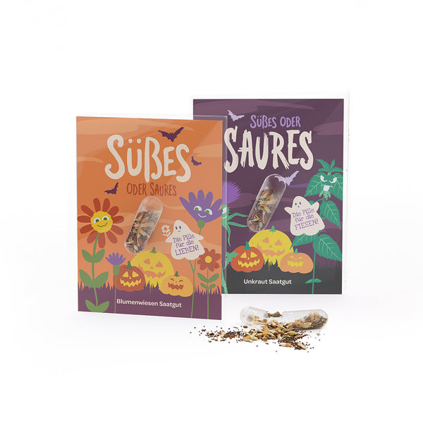 Coffret de 2 - Pilule de graines d'Halloween « Des bonbons ou un sort »